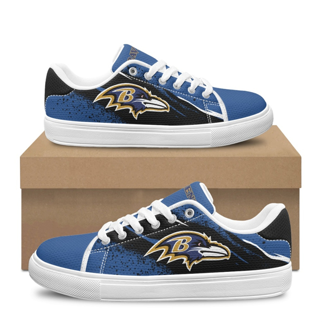 Men's Baltimore Ravens Low Top Casual Sneakers Shoes 001