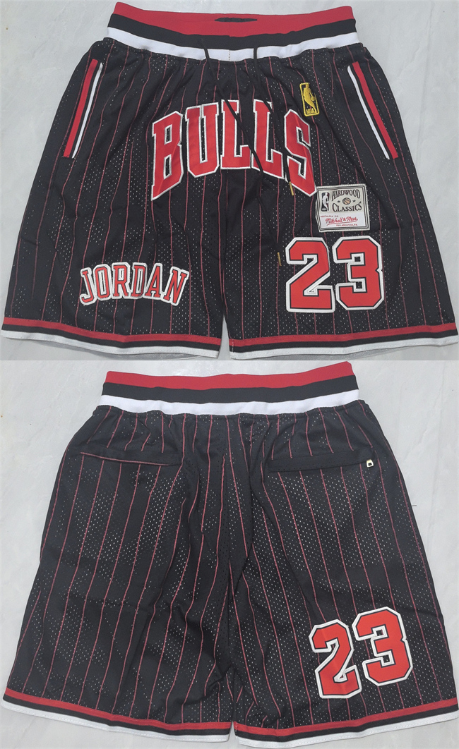 Men's Chicago Bulls #23 Michael Jordan Black Shorts (Run Small) Men's Chicago Bulls #23 Michael Jordan Black Shorts (Run Small)