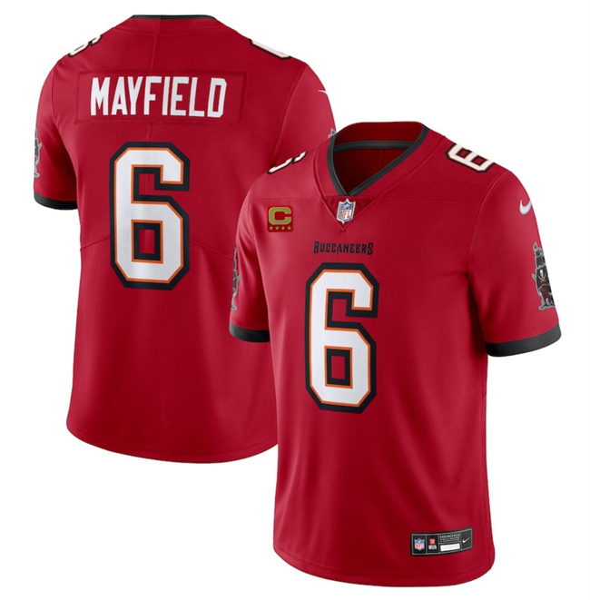 Toddlers Tampa Bay Buccaneers #6 Baker Mayfield Red 2024 With 4-Star C Patch Vapor Untouchable Limited Stitched Jersey