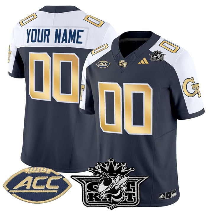 Men's Georgia Tech Yellow Jackets Football Custom Dark Grey White Outkast Patch 2025 Vapor F.U.S.E. Limited Stitched Jersey Men's Georgia Tech Yellow Jackets Football Custom Dark Grey White Outkast Patch 2025 Vapor F.U.S.E. Limited Stitched Jersey