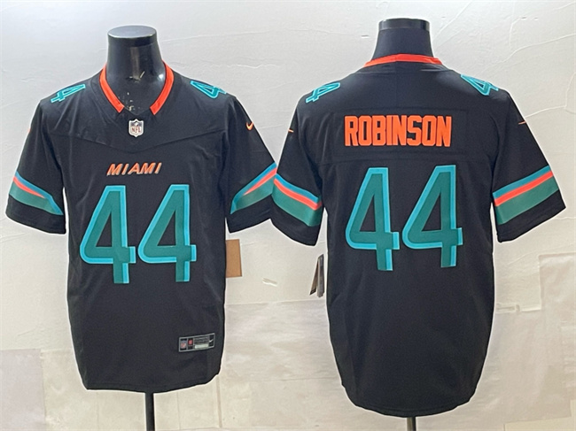 Men's Miami Dolphins #44 Chop Robinson Black 2025 F.U.S.E. “Rivalries” Vapor Limited Stitched Football Jersey Men's Miami Dolphins #44 Chop Robinson Black 2025 F.U.S.E. “Rivalries” Vapor Limited Stitched Football Jersey