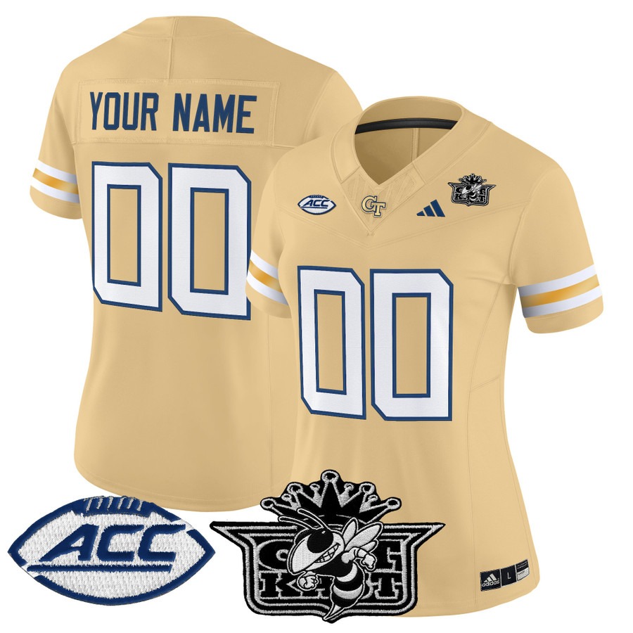Women's Outkast x Georgia Tech Yellow Jackets Custom 2025 Vapor F.U.S.E. Limited stitched Jersey - Gold Women's Outkast x Georgia Tech Yellow Jackets Custom 2025 Vapor F.U.S.E. Limited stitched Jersey - Gold