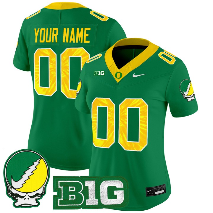 Women's Oregon Ducks Custom Green F.U.S.E. 2025 'Grateful Ducks' Vapor Limited Stitched Jersey