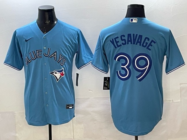 Men's Toronto Blue Jays #39 Trey Yesavage Powder Blue Limited Stitched Baseball Jersey