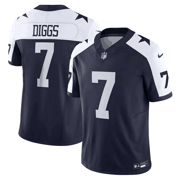 Youth Dallas Cowboys #7 Trevon Diggs Navy 2023 F.U.S.E. Limited Stitched Football Jersey