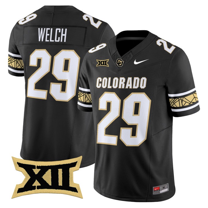 Men's Colorado Buffaloes #29 Micah Welch Black 2025 Nike F.U.S.E. Vapor Limited V2 Stitched Football Jersey Men's Colorado Buffaloes #29 Micah Welch Black 2025 Nike F.U.S.E. Vapor Limited V2 Stitched Football Jersey