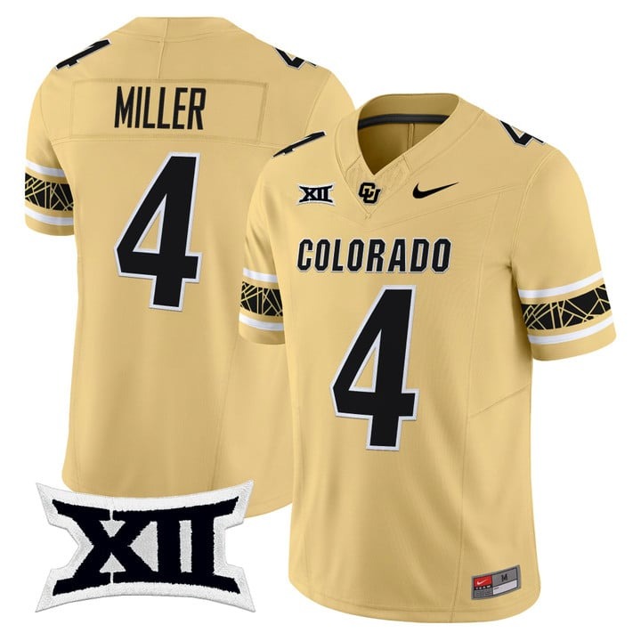 Men's Colorado Buffaloes #4 Omarion Miller Gold 2025 Nike F.U.S.E. Vapor Limited V2 Stitched Football Jersey Men's Colorado Buffaloes #4 Omarion Miller Gold 2025 Nike F.U.S.E. Vapor Limited V2 Stitched Football Jersey