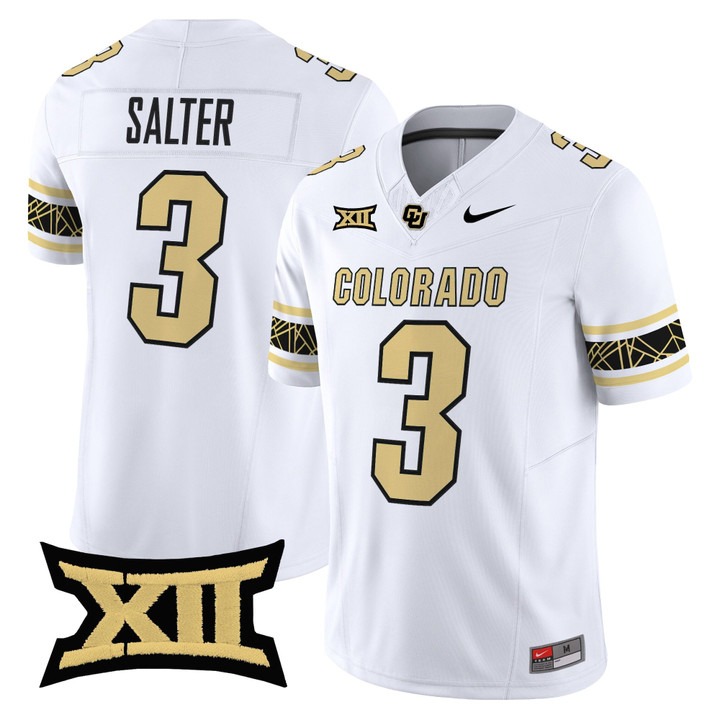 Men's Colorado Buffaloes #3 Kaidon Salter White 2025 Nike F.U.S.E. Vapor Limited V2 Stitched Football Jersey Men's Colorado Buffaloes #3 Kaidon Salter White 2025 Nike F.U.S.E. Vapor Limited V2 Stitched Football Jersey