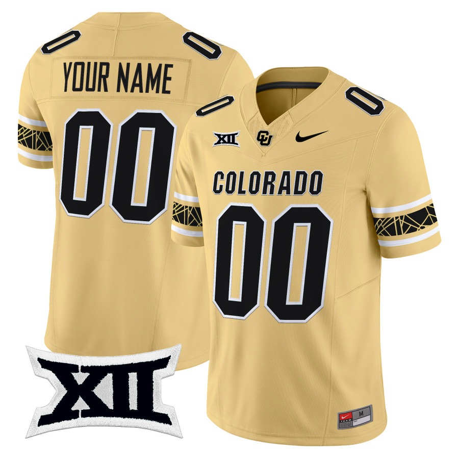 Men's Colorado Buffaloes Custom Gold 2025 Nike F.U.S.E. Vapor Limited V2 Stitched Football Jersey Men's Colorado Buffaloes Custom Gold 2025 Nike F.U.S.E. Vapor Limited V2 Stitched Football Jersey