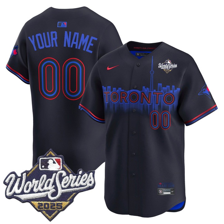 Men's Toronto Blue Jays Custom 2025 World Series Limited V2 Stitched Jersey  - City Connect