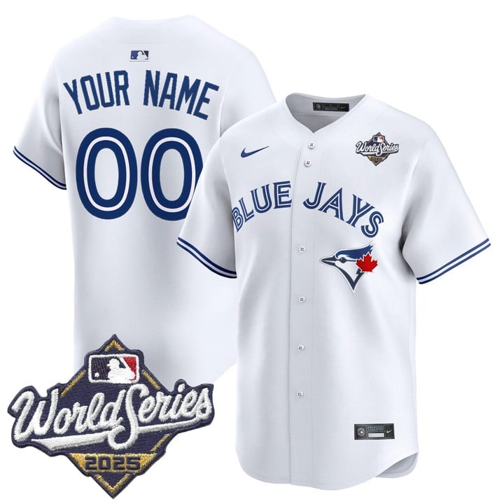Men's Toronto Blue Jays Custom 2025 World Series Limited V2 Stitched Jersey  - White