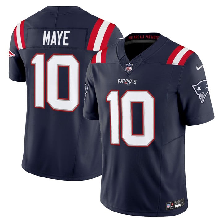 Men's New England Patriots #10 Drake Maye Navy F.U.S.E. 2025 Vapor Limited Stitched Jersey