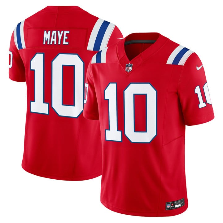 Men's New England Patriots #10 Drake Maye Red F.U.S.E. 2025 Vapor Limited Stitched Jersey