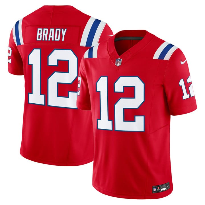 Men's New England Patriots #12 Tom Brady Red F.U.S.E. 2025 Vapor Limited Stitched Jersey
