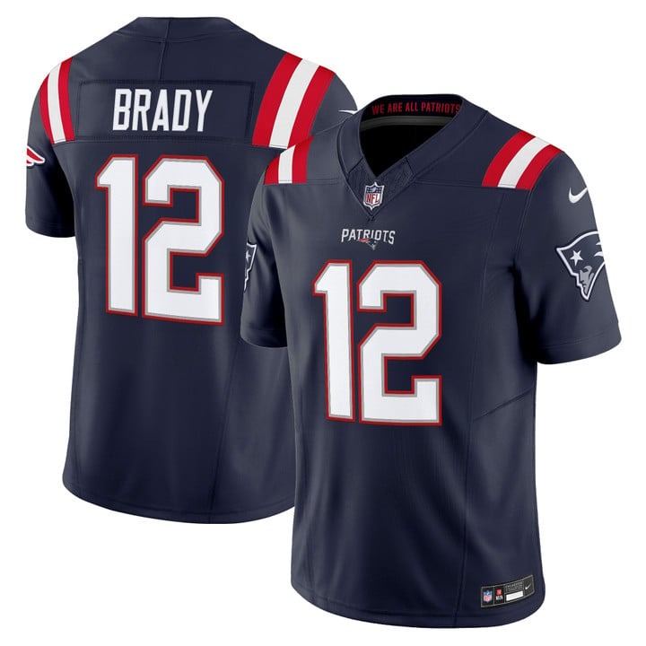 Men's New England Patriots #12 Tom Brady Navy F.U.S.E. 2025 Vapor Limited Stitched Jersey