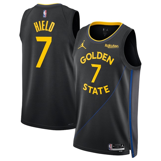 Men's Golden State Warriors #7 Buddy Hield Black 2024-25 Statement Edition Stitched Basketball Jersey