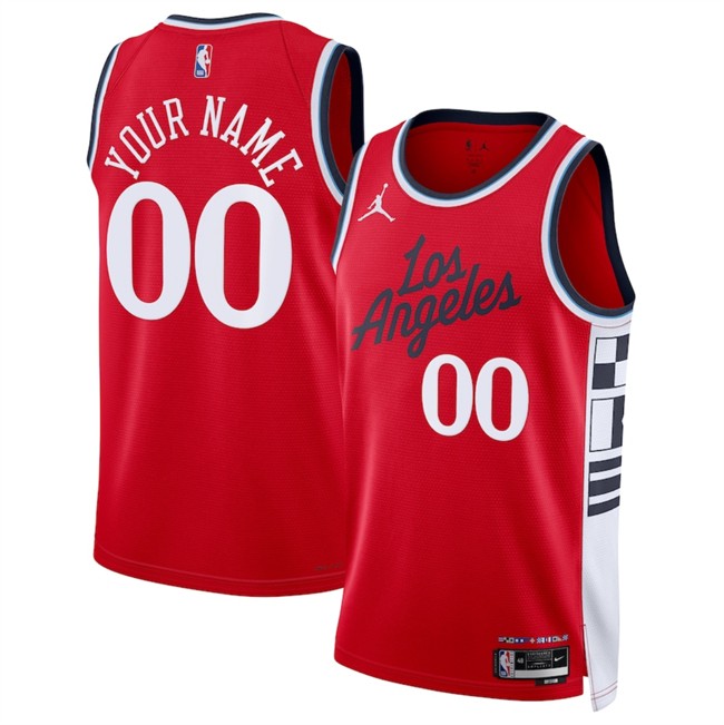 Men's Los Angeles Clippers Active Player Custom Red 2024-25 Statement Edition Stitched Jersey