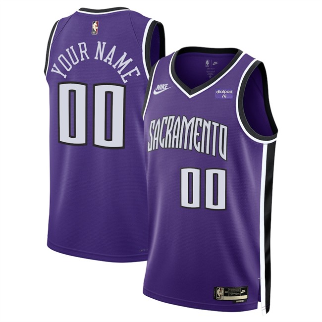 Men's Sacramento Kings Active Player Custom Purple 2024-25 Classic Edition Stitched Basketball Jersey