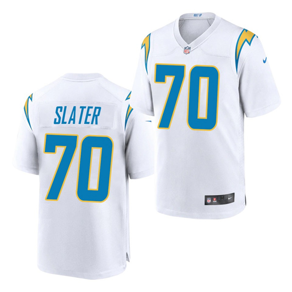 Women's Los Angeles Chargers #70 Rashawn Slater White Stitched Game Jersey(Run Small)