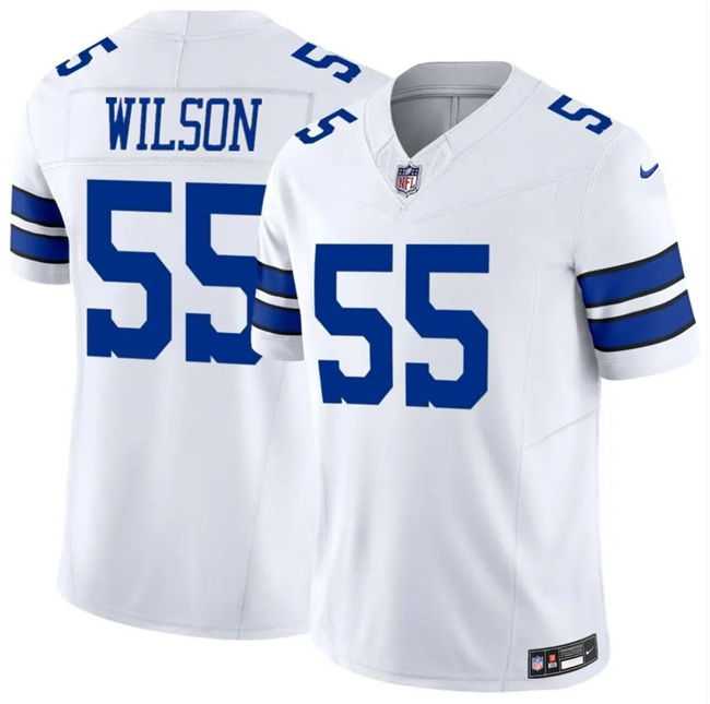 Men's Dallas Cowboys #55 Logan Wilson White 2025 F.U.S.E Vapor Untouchable Limited Stitched Football Jersey