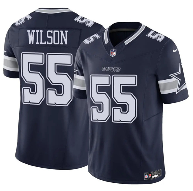 Men's Dallas Cowboys #55 Logan Wilson Navy 2025 F.U.S.E Vapor Untouchable Limited Stitched Football Jersey