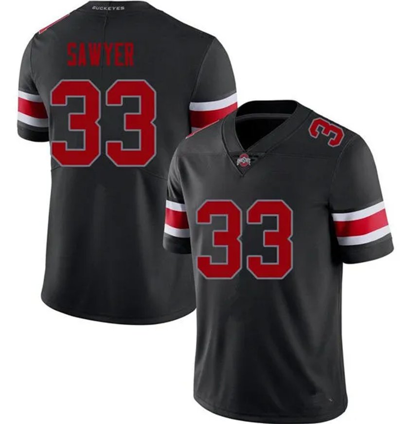 Men's Ohio State Buckeyes #33 Jack Sawyer Black College Football Vapor Limited Stitched Jersey