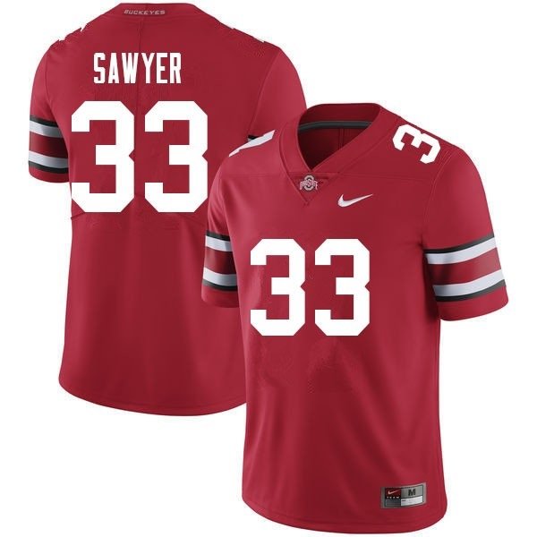 Men's Ohio State Buckeyes #33 Jack Sawyer Red College Football Vapor Limited Stitched Jersey