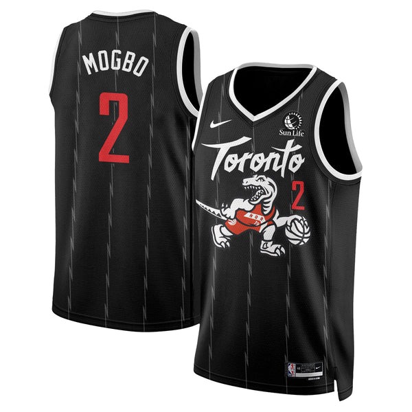 Men's Toronto Raptors #2 Jonathan Mogbo 2025-26 City Edition Stitched Jersey Black