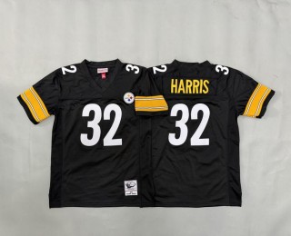 Youth Pittsburgh Steelers #32 Franco Harris Black 1976 Throwback Stitched Jersey