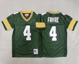 Youth Green Bay Packers #4 Brett Faver Green 1996 Throwback Stitched Jersey