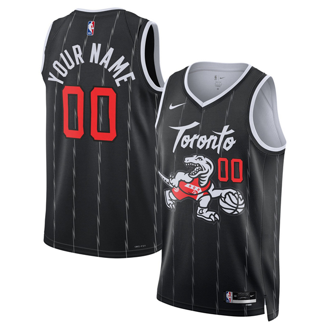 Men's Toronto Raptors Custom 2025-26 City Edition Stitched Jersey Black