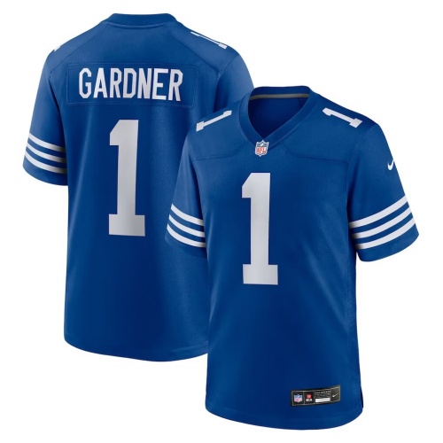 Men's Indianapolis Colts #1 Ahmad Sauce Gardner Blue Vapor Limited Stitched Football Jersey
