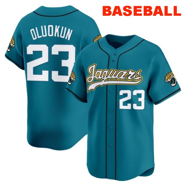 Men's Jacksonville Jaguars #23 Foyesade Oluokun Baseball Nike 2025 Limited Stitched Jersey Teal