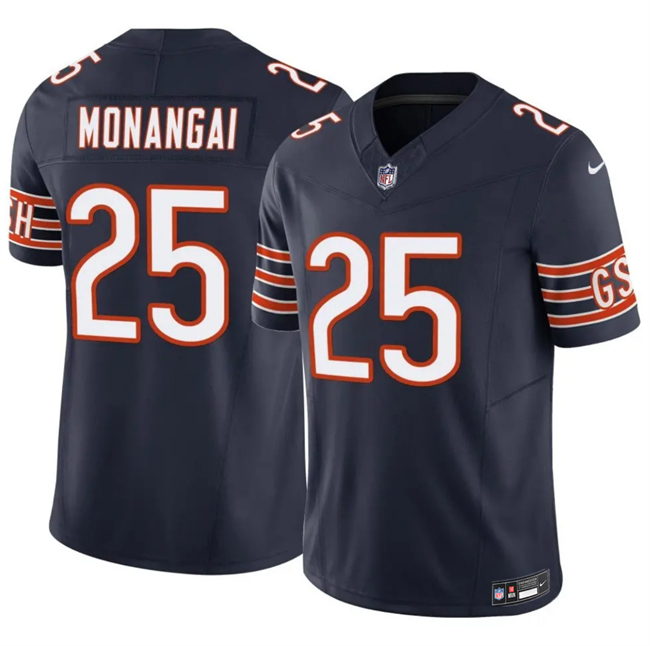 Men's Chicago Bears #25 Kyle Monangai Navy 2025 F.U.S.E. Vapor Untouchable Limited Stitched Football Jersey