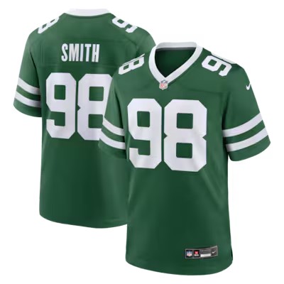 Men's New York Jets #98 Mazi Smith Legacy Green Team Stitched Vapor Limited Jersey