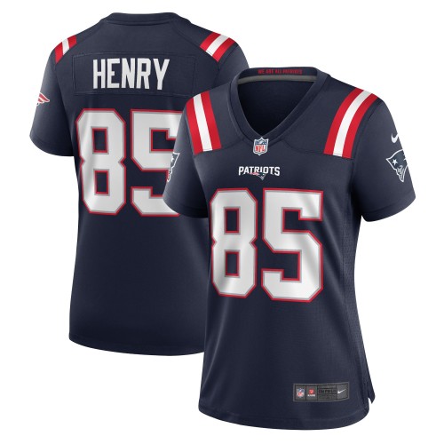 Women's New England Patriots #85 Hunter Henry Nike Navy Vapor Limited Stitched Jersey