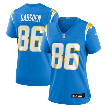 Women's Los Angeles Chargers #86 Oronde Gadsden Powder Blue Team Vapor Limited Stitched Jersey