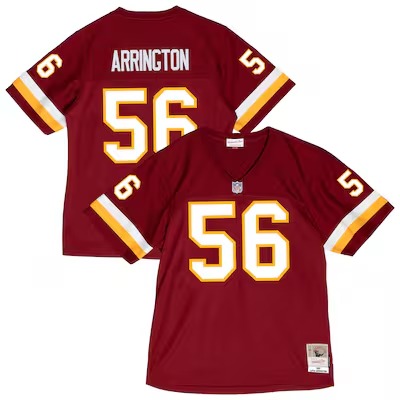 Men's Washington Commanders #56 LaVar Arrington Burgundy 2001 Legacy Throwback Stitched Jersey