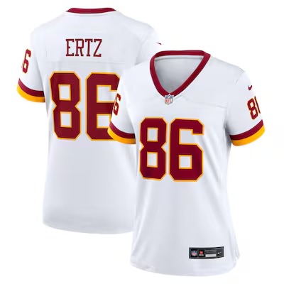 Women's Washington Commanders #86 Zach Ertz White Game Super Bowl Era Stitched Jersey