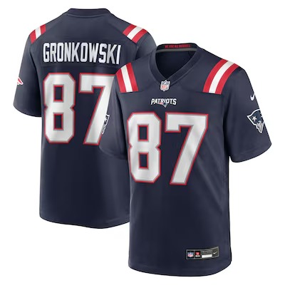 Men's New England Patriots #87 Rob Gronkowski Nike Navy Team Retired Player Limited Stitched Jersey