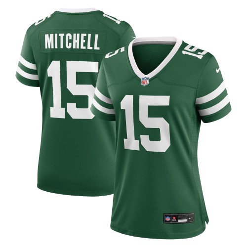 Women's New York Jets #15 Adonai Mitchell Nike Legacy Green Team Stitched Game Jersey