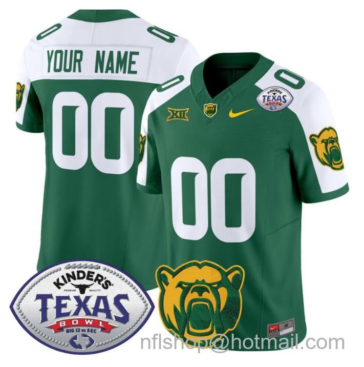 Nike Baylor Bears 2024 Texas Bowl Patch FUSE Limited Football Stitched Custom Jersey Green Alternate