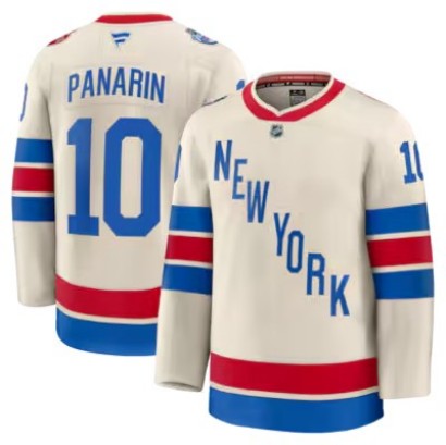 Men's New York Rangers #10 Artemi Panarin Beige 2026 Winter Classic Premium Stitched Jersey