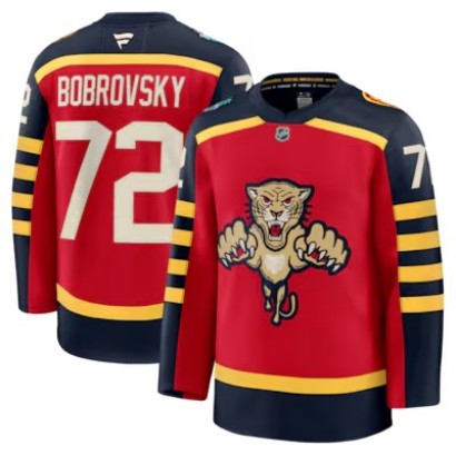 Men's Florida Panthers #72 Sergei Bobrovsky Red 2026 Winter Classic Premium Stitched Jersey