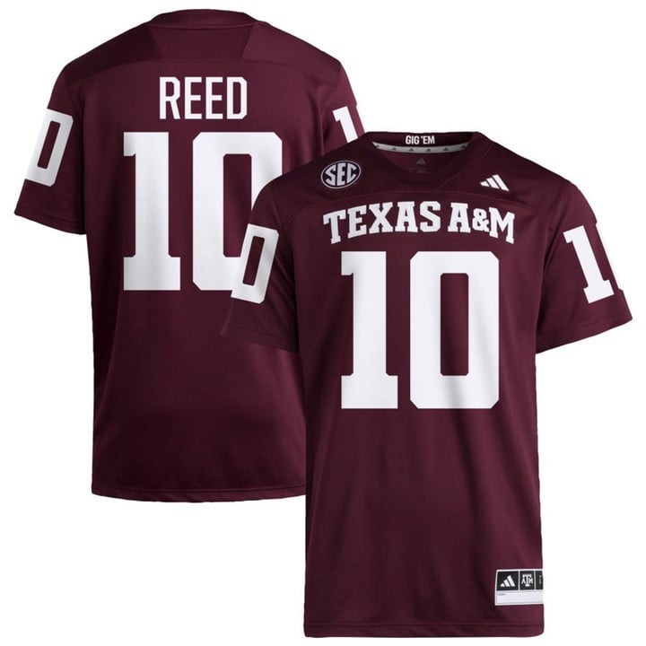 Men'sTexas A&M Aggies #10 Marcel Reed Maroon Stitched 2025 NCAA football Jersey