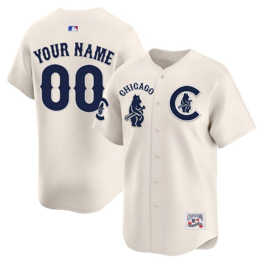 Men’s Chicago Cubs Active Player Custom Cream Special Vapor Premier Limited Stitched Baseball Jersey