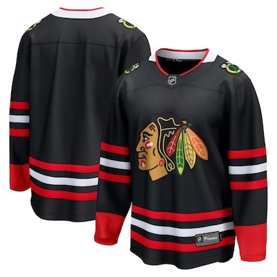 Men's Chicago Blackhawks Blank Black Alternate 2025 Stitched Hockey Jersey