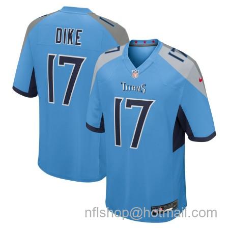 Men's Tennessee Titans #17 Chimere Dike Light Blue Alternate Stitched Vapor Untouchable Limited Jersey