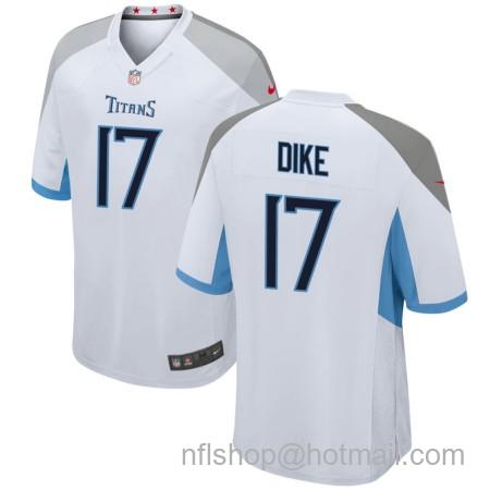 Men's Tennessee Titans #17 Chimere Dike White Stitched Vapor Untouchable Limited Jersey