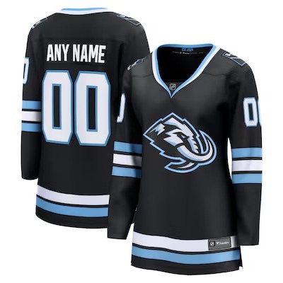 Women's Utah Mammoth Custom Black Home Stitched Breakaway Player Jersey
